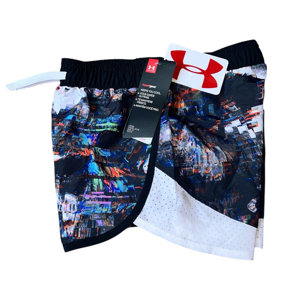 Under Armour Black and White Athletic Shorts | Youth Small